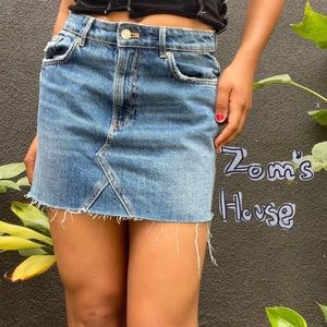 Zara denim skirt
